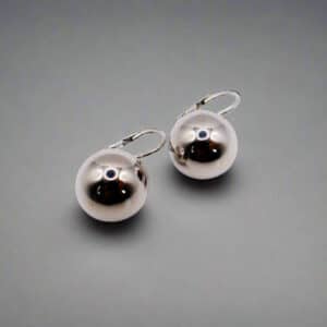 Italian Silver Sphere Earwire Earrings