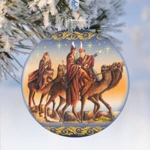 Nostalgic Tree Kings Journey Glass Ornament Limited Edition by G. DeBrekht - Nativity Holiday Decor - 73882