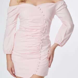 Off Shoulder Sweetheart Ruched Mini Dress