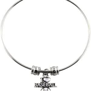 Emerald Park Jewelry I Love Baseball Bangle
