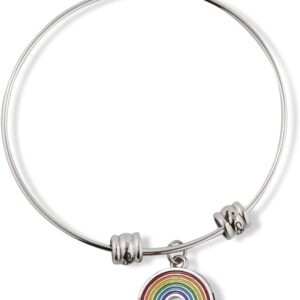 Emerald Park Jewelry Rainbow Fancy Charm Bangle