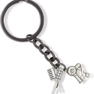 Emerald Park Jewelry Hair Stylist Charm Keychain