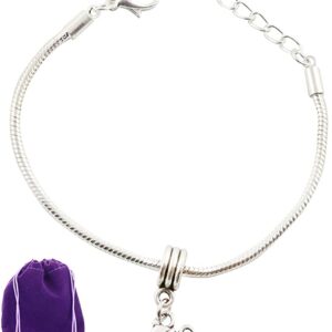 Tea Jewelry | Teapot Bracelet Hypoallergenic Stainless Steel Snake Chain Charm Bracelet The perfect Teapot Jewelry for Women or Men can also be Tea Cup Jewelry