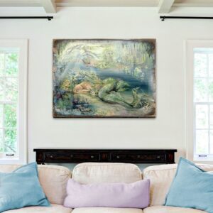 Dreams of Atlantis Fantasy Wooden Wall Art by Josephine Wall - Fantasy Décor - 852114-JW