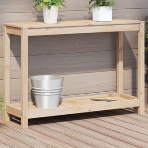 vidaXL Potting Table with Shelf Storage Workbench Outdoor Solid Wood Pine