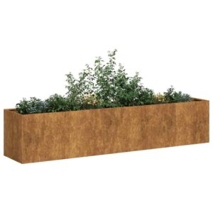 vidaXL Planter Raised Garden Bed Plant Flower Stand Rusty Weathering Steel