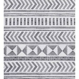 72-inch Polyester Shower Curtain with Black White Scandinavian Chevron Pattern