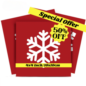 Special Deal 4x4-Inch / 10x10-Cm Red Christmas Snowflake Tile Stickers Model - CN03