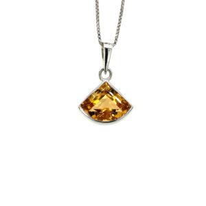 Citrine Pendant in .925 Sterling Silver - KSP 31892