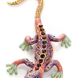 Purple Lizard Jewelry Trinket Box