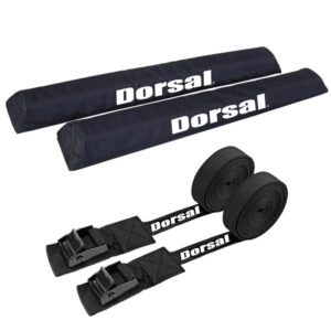 DORSAL Aero Roof Rack Pads with 15 ft Surf Straps - Pack of 4 for Car Surfboard Kayak SUP Long