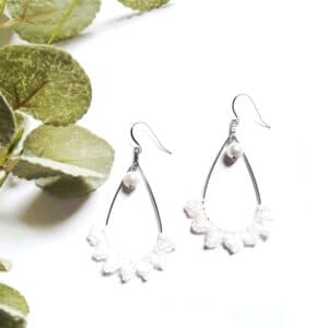 Tear drop Pearl Burst Earrings