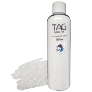 TAG Cosmetic Glitter Bottle 180ml - Holographic White