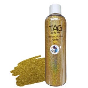 TAG Cosmetic Glitter Bulk Bottle 180ml - Holographic Gold