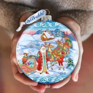 Long-awaited Courier Glass Ornament Limited Edition by G. DeBrekht - Christmas Santa Snowman Decor - 73843