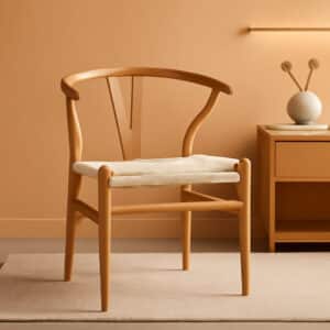 Natural Hemp Mid Century Woven Armchair Indoor Outdoor