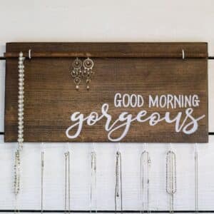 Good Morning Gorgeous Wall Mounted Jewelry Organizer