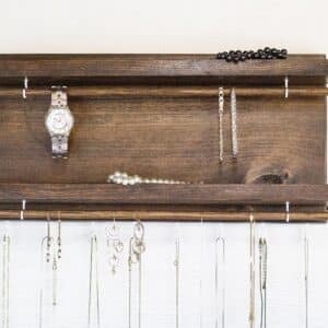 Jewelry Holder with Two Shelves.