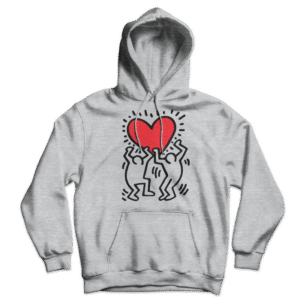 Men Holding Heart Icon, Street Art Hoodie