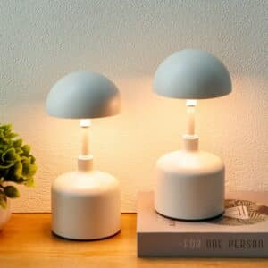 Set of 2 Rechargeable Mushroom Lamps