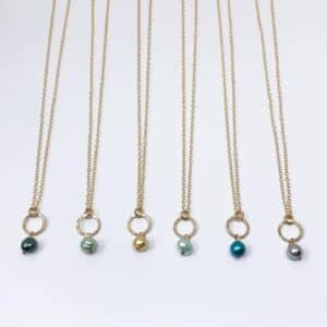 Mermaid Pearl Drop Charm Necklace